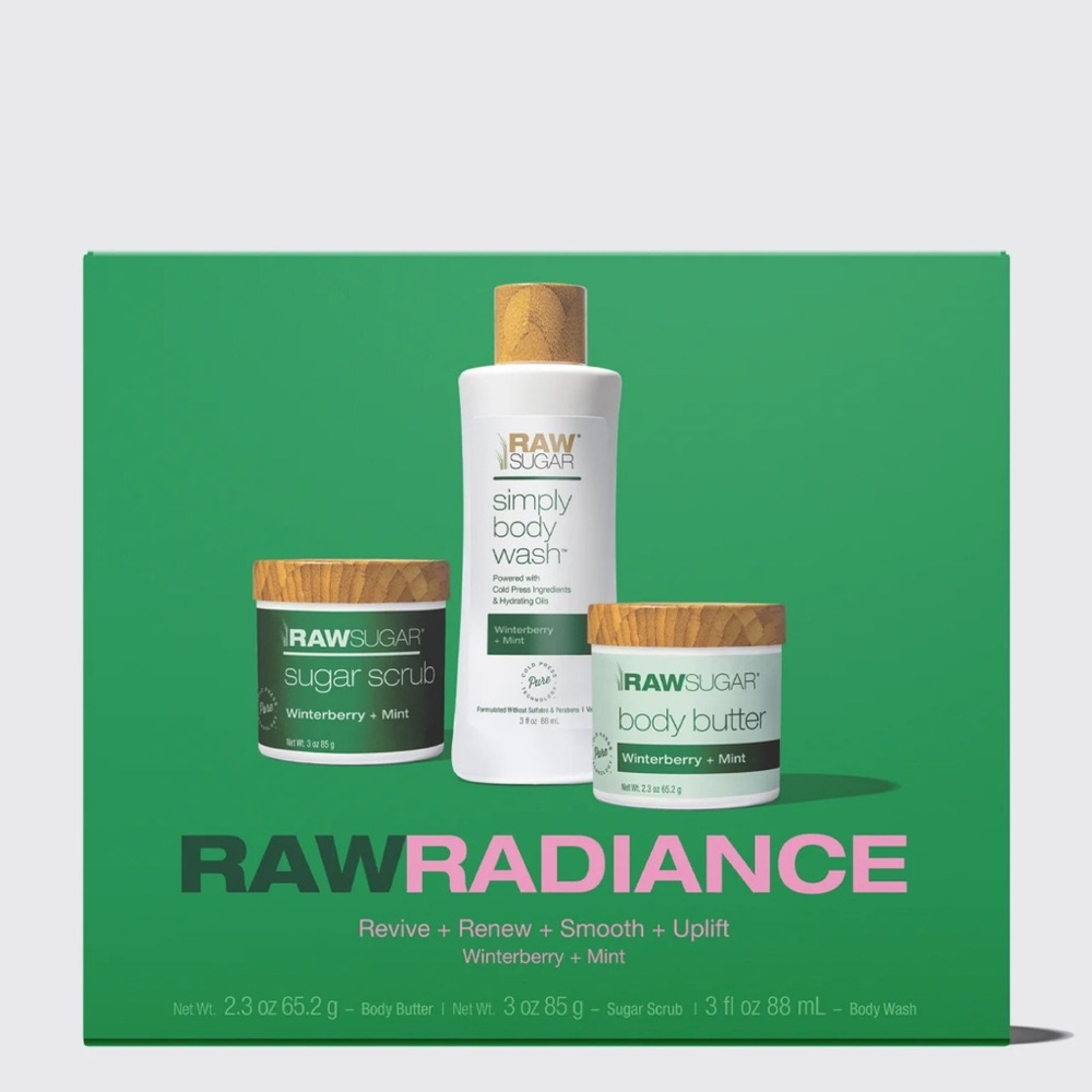 New Raw Sugar Raw Radiance 3 Piece Set
